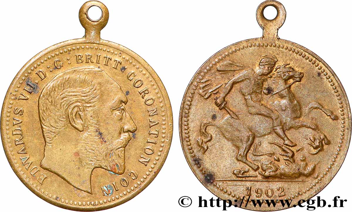 GRANDE-BRETAGNE - ÉDOUARD VII Médaille, Couronnement TTB+