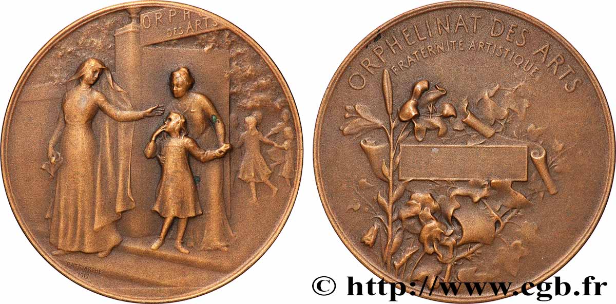 DRITTE FRANZOSISCHE REPUBLIK Médaille, Orphelinat des Arts VZ