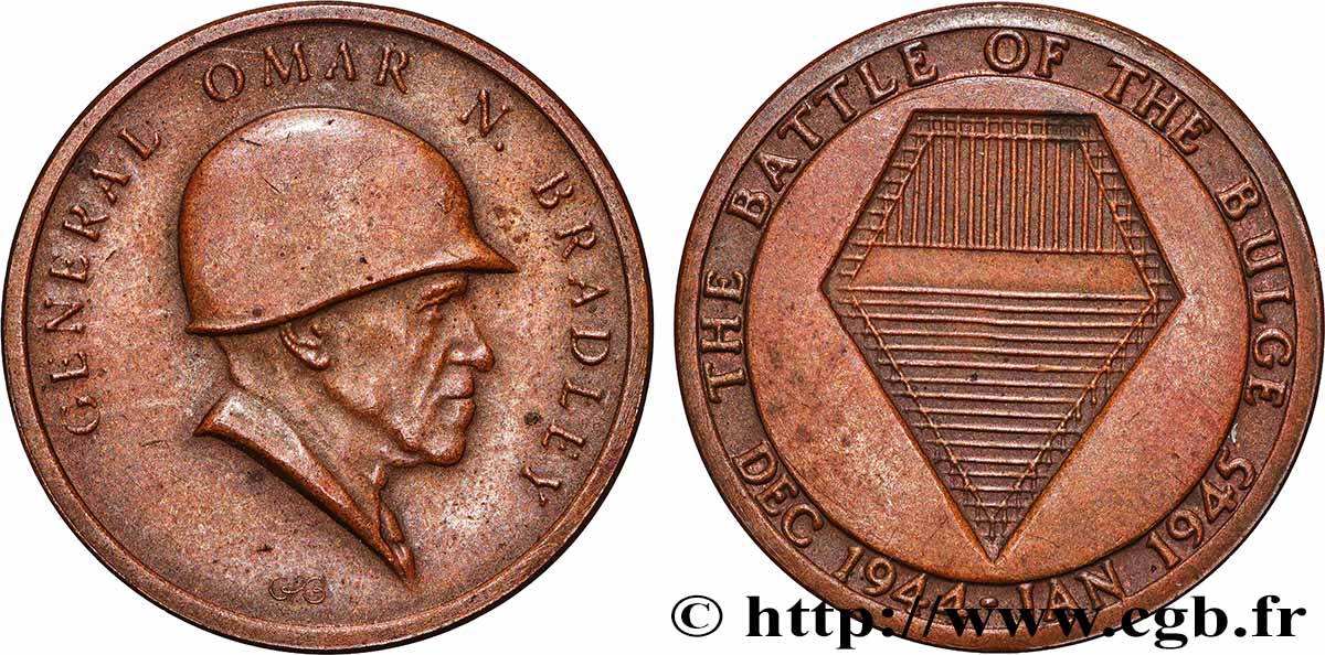 ÉTATS-UNIS D&nbsp;AMÉRIQUE Médaille, Général Omar N. Bradley fVZ