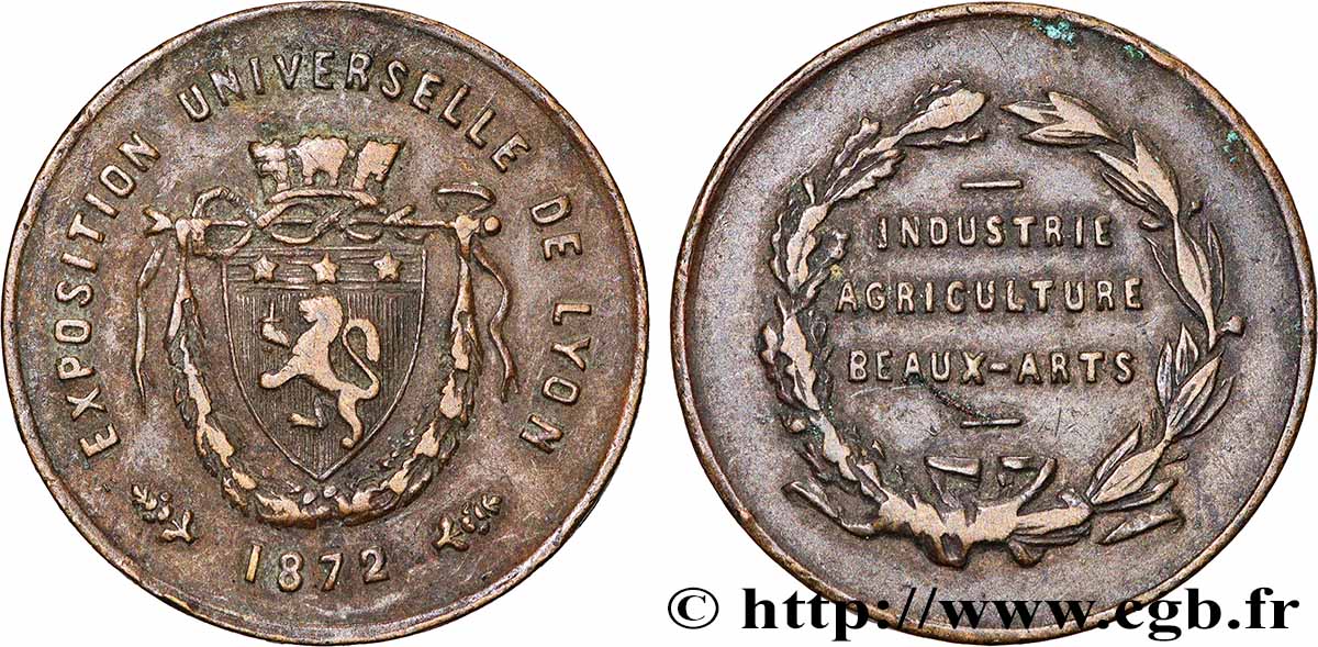 LYON ET DU LYONNAIS (JETONS ET MÉDAILLES DE...) Médaille, Exposition Universelle TB+