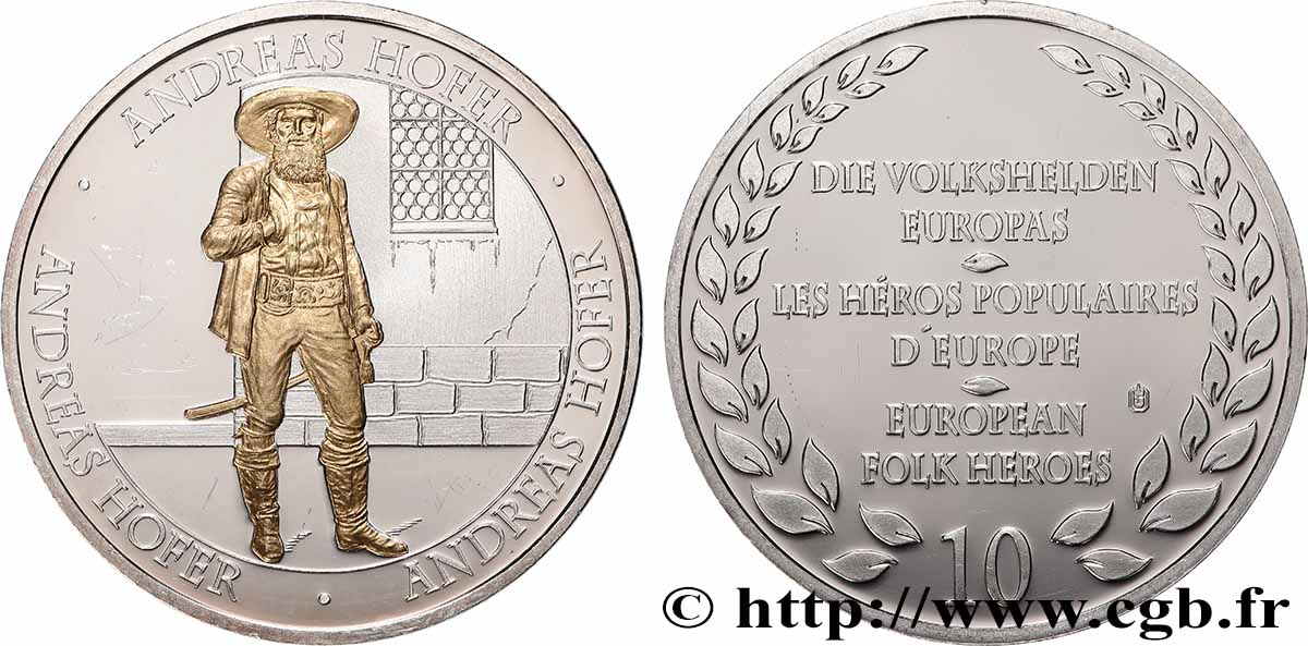 LITERATURE : WRITERS - POETS Médaille, Andreas Hofer q.SPL