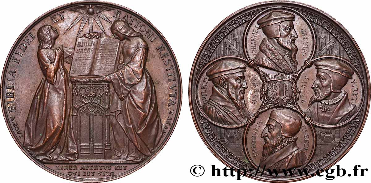 SVIZZERA  Médaille, Jubilé de la réformation  q.SPL