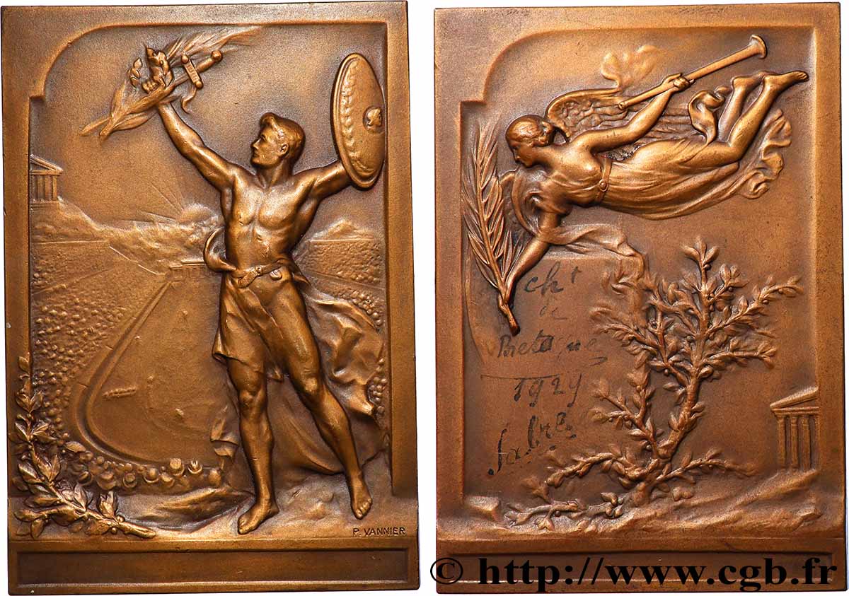 TROISIÈME RÉPUBLIQUE Plaquette de récompense TTB+