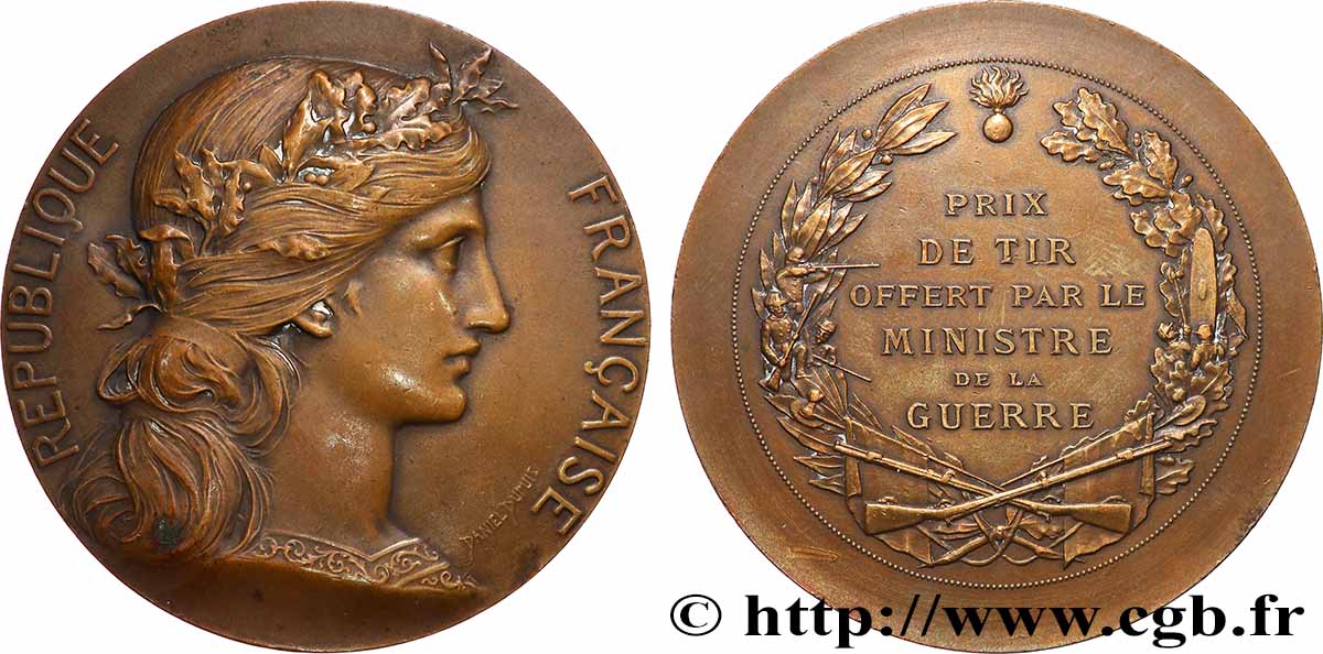 TROISIÈME RÉPUBLIQUE Médaille, Prix de tir offert TTB