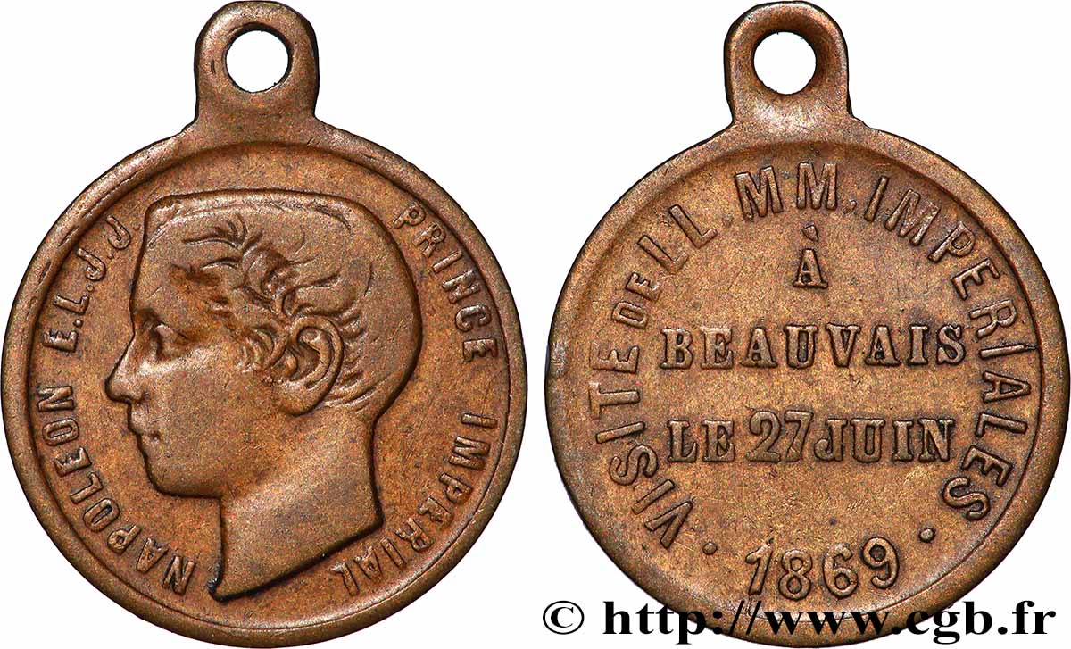 ZWEITES KAISERREICH Médaille, Prince impérial Napoléon fVZ