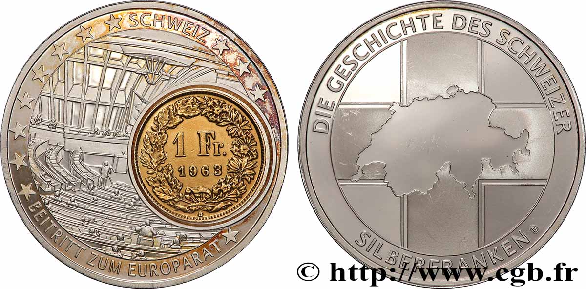 SCHWEIZ Médaille, L’adhésion au conseil de l’Europe fVZ