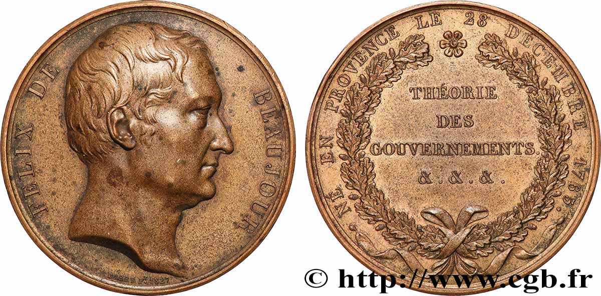 CHARLES X Médaille, Félix de Beaujour AU