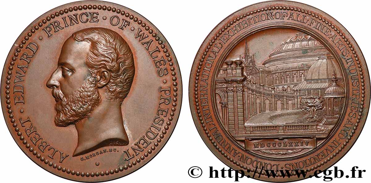 GRANDE BRETAGNE - VICTORIA Médaille, Prince Albert, Exposition internationale des arts et industrie SUP