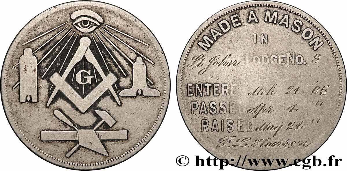 FRANC - MAÇONNERIE Médaille, Rites maçonniques TB+