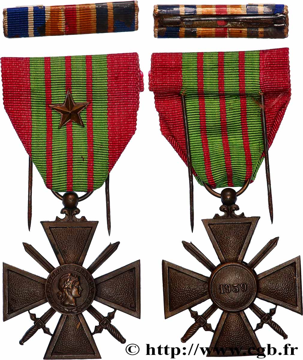 ETAT FRANÇAIS Croix de guerre, 1939 XF
