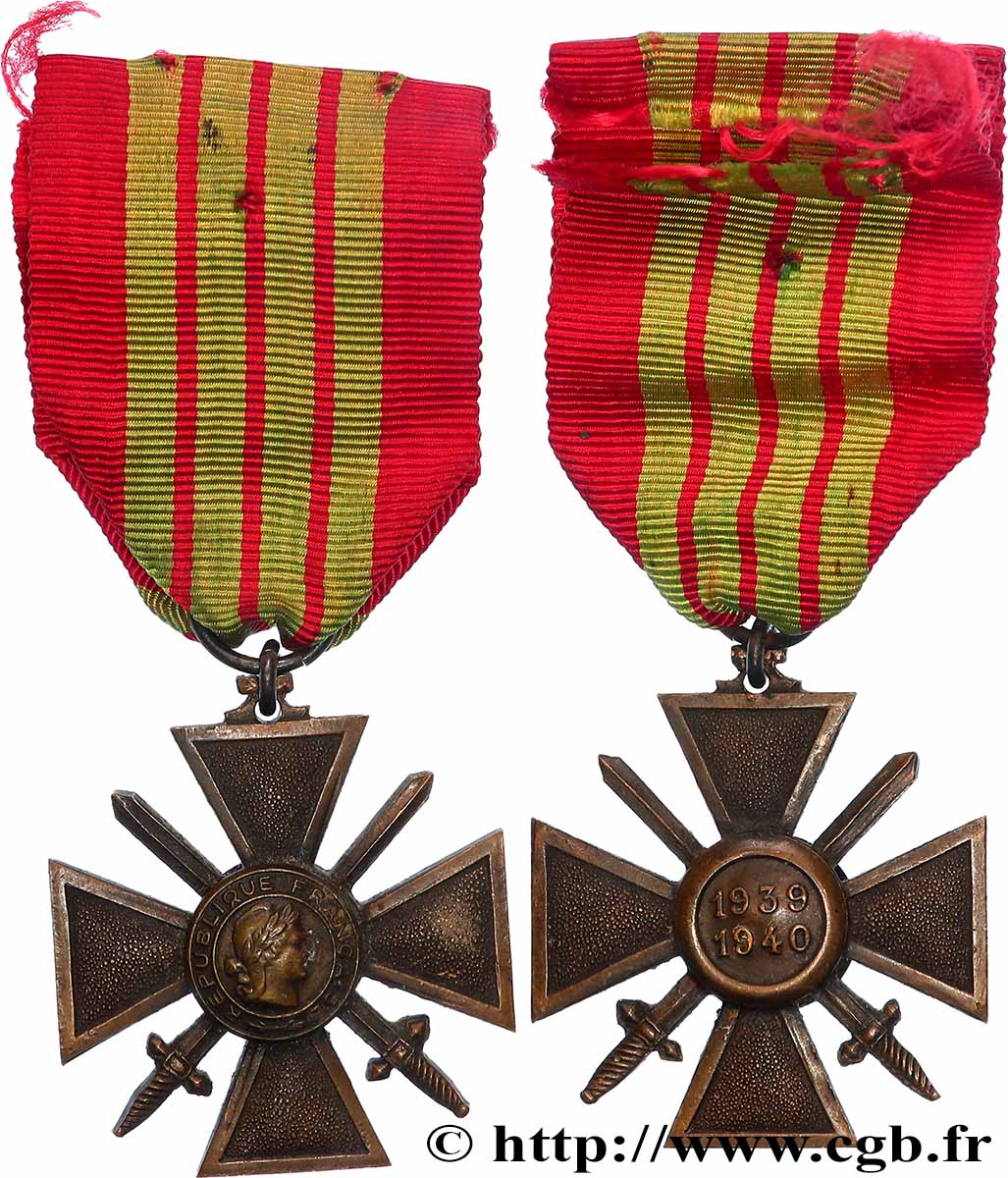 ETAT FRANÇAIS Croix de guerre, 1939-1940 BB