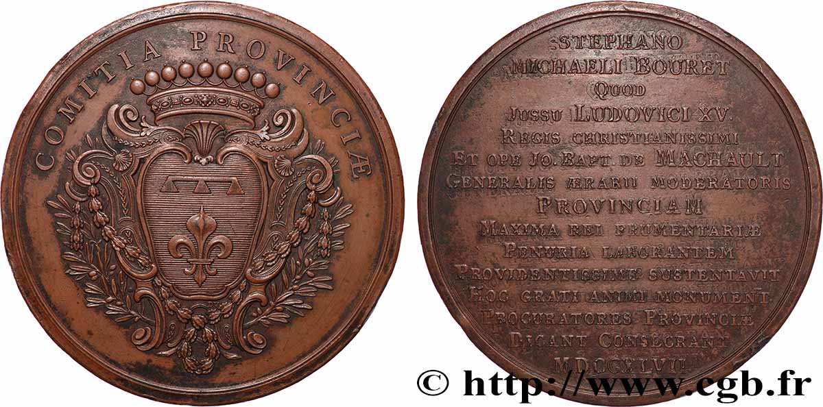 LOUIS XV DIT LE BIEN AIMÉ Médaille de reconnaissance, Comitia provinciae BB