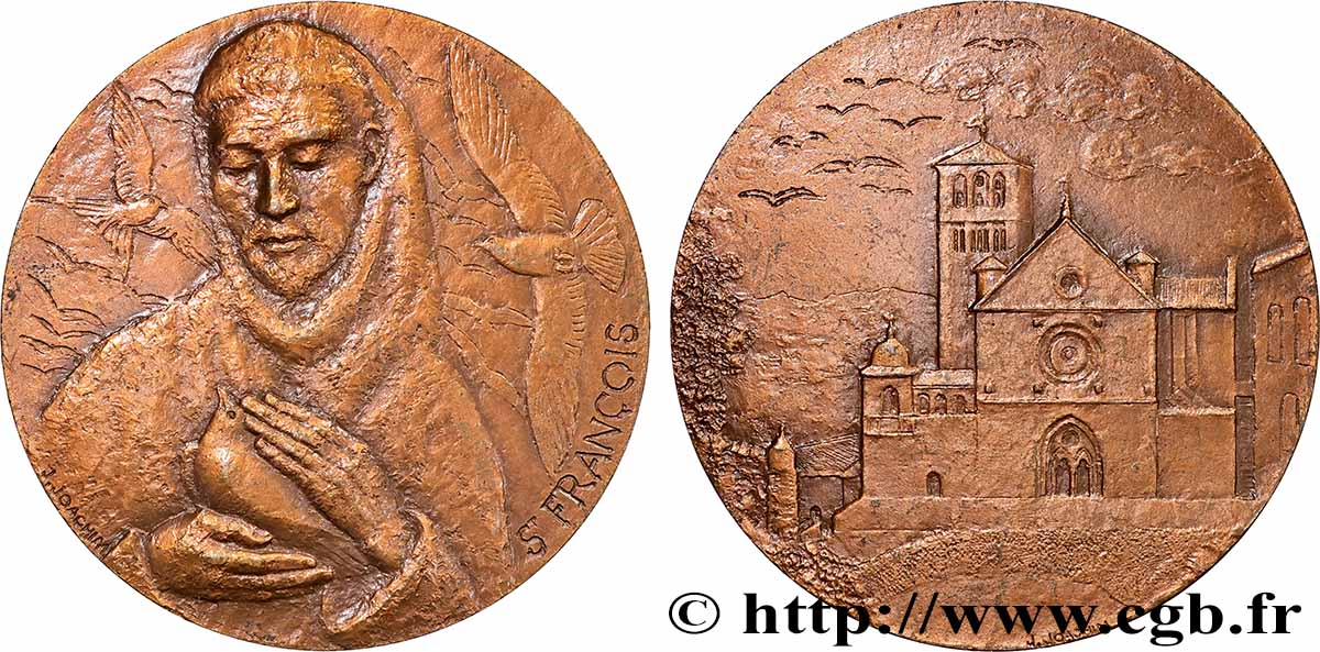 V REPUBLIC Médaille, Saint-François d’Assise AU