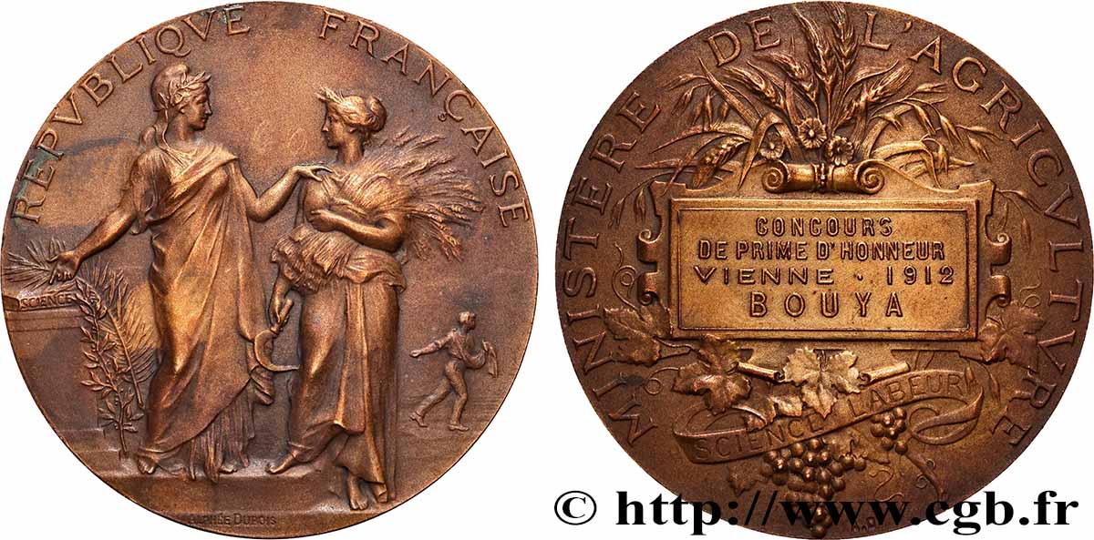 III REPUBLIC Médaille, Concours de prime d’honneur Vienne AU