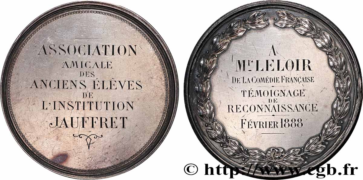TROISIÈME RÉPUBLIQUE Médaille, Association amicale des anciens élèves de l’Institution Jauffret TTB+