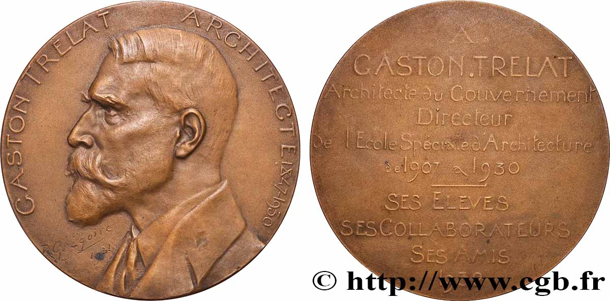 TROISIÈME RÉPUBLIQUE Médaille, Hommage à Gaston Trelat SUP