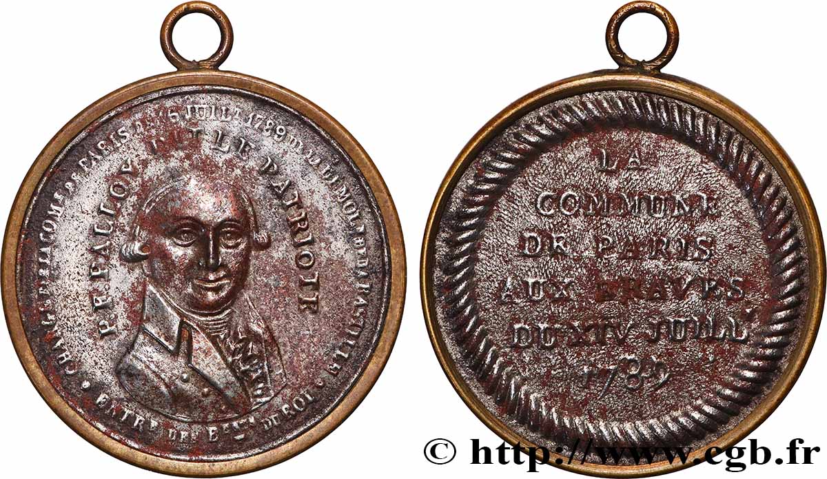LA CONVENTION Médaille de Palloy, patriote Palloy TTB+
