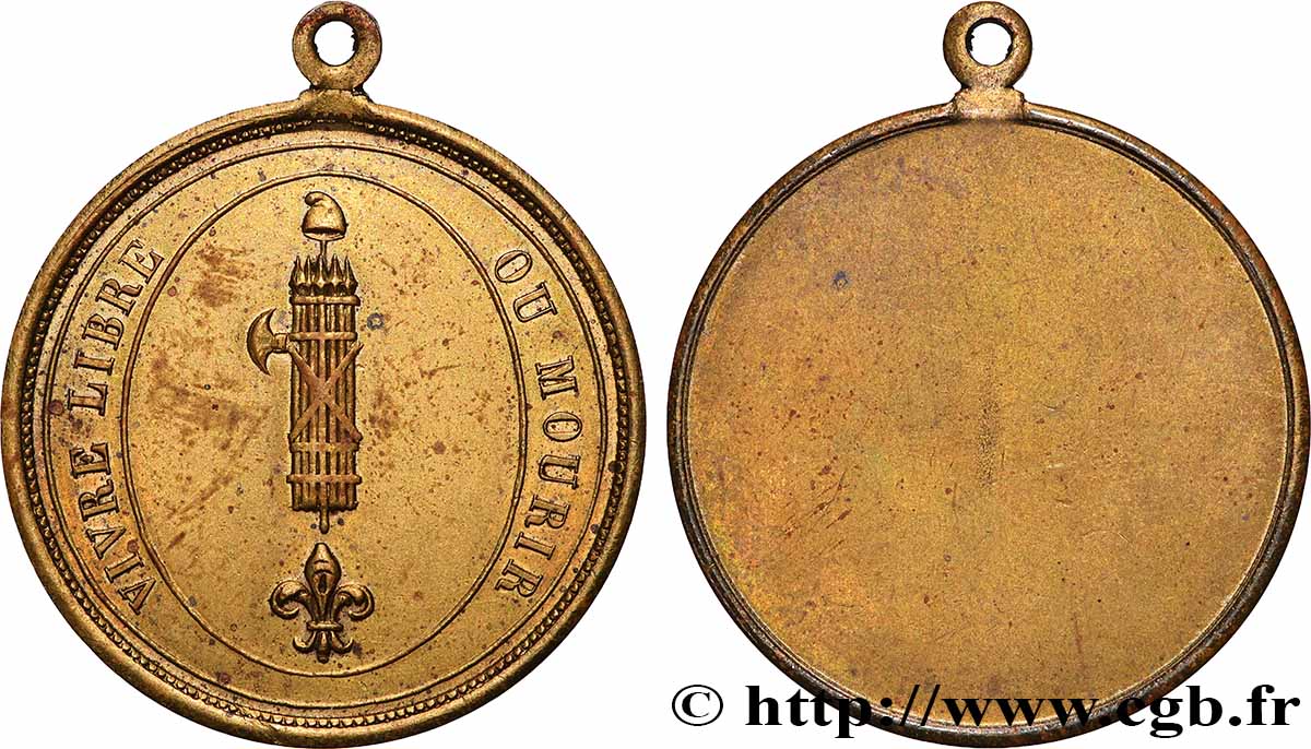 FRENCH CONSTITUTION Médaille, Vivre libre ou mourir AU