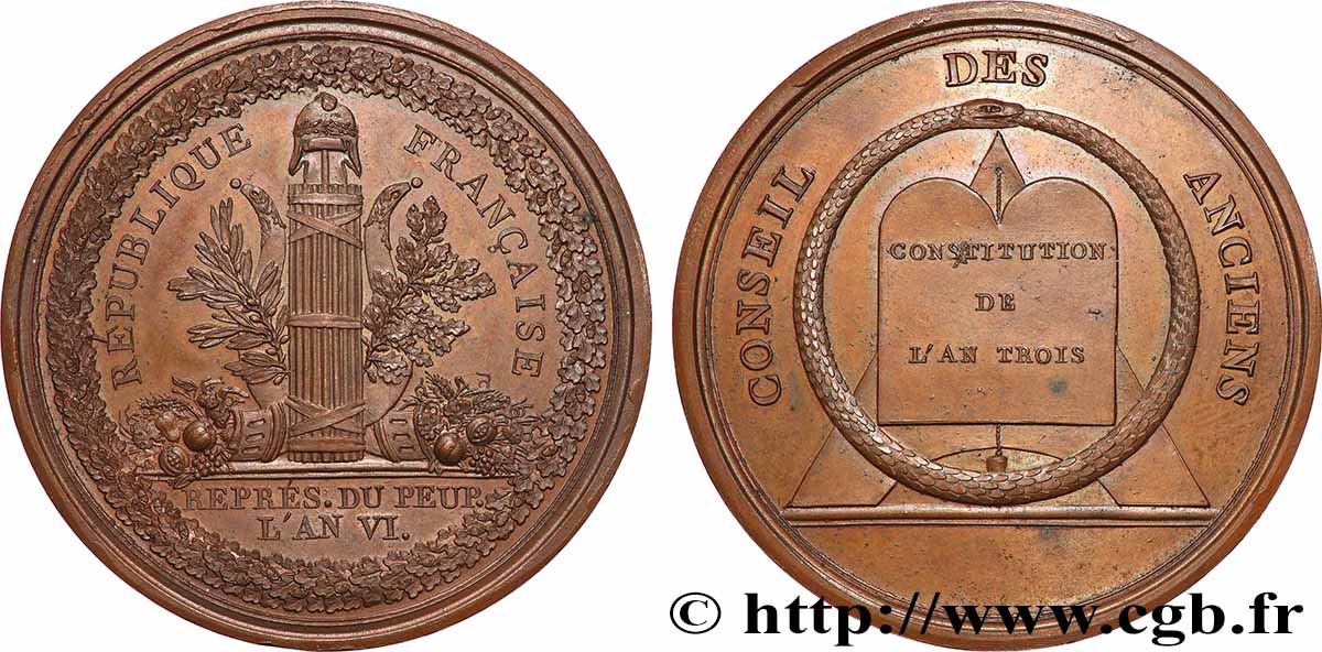 DIRECTOIRE Médaille, Conseil des Anciens MS/AU