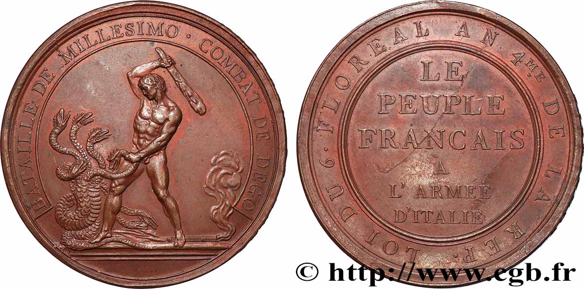 DIRETTORIO Médaille, Bataille de Millesimo q.SPL