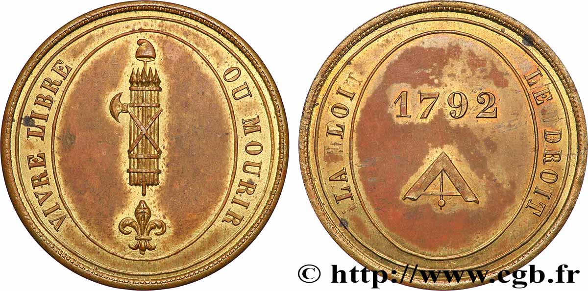 LA CONVENTION Médaille, Partis de renversement TTB+