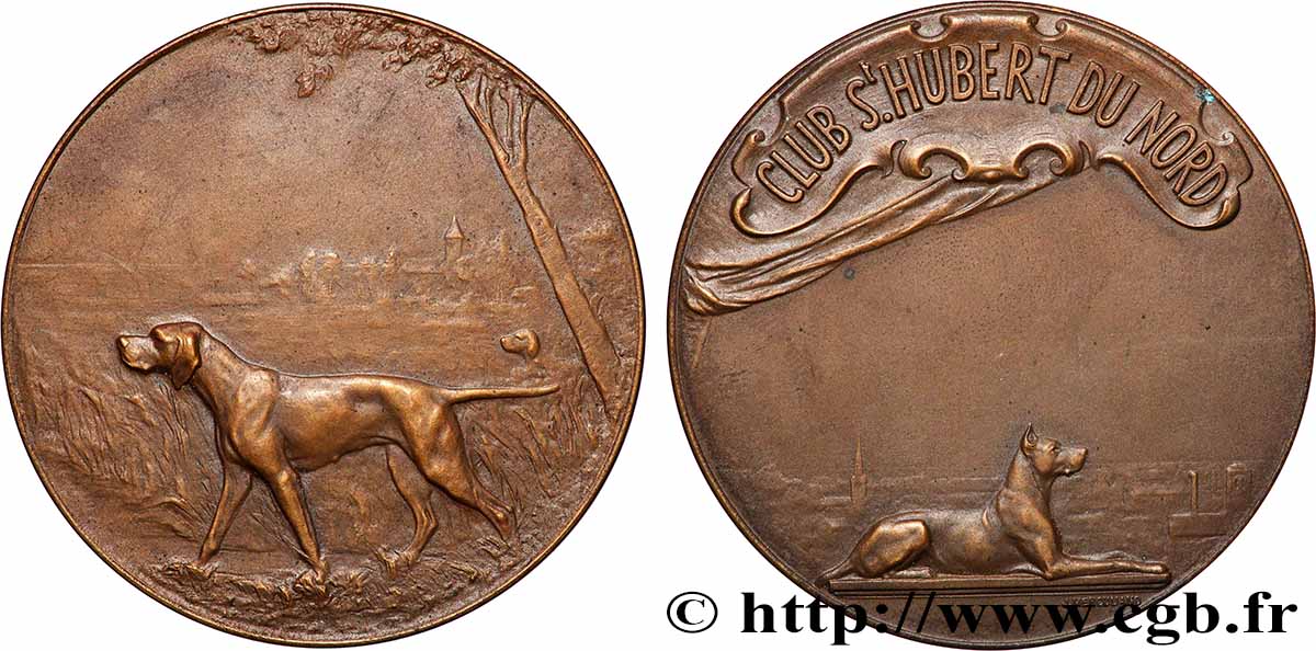 SOCIÉTÉ CANINE - CHIENS ET CONCOURS Médaille, Club Saint-Hubert du Nord TTB+