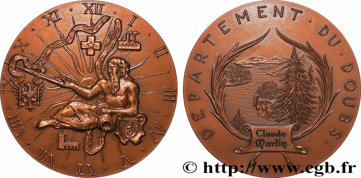 QUINTA REPUBBLICA FRANCESE Médaille, Département du Doubs SPL