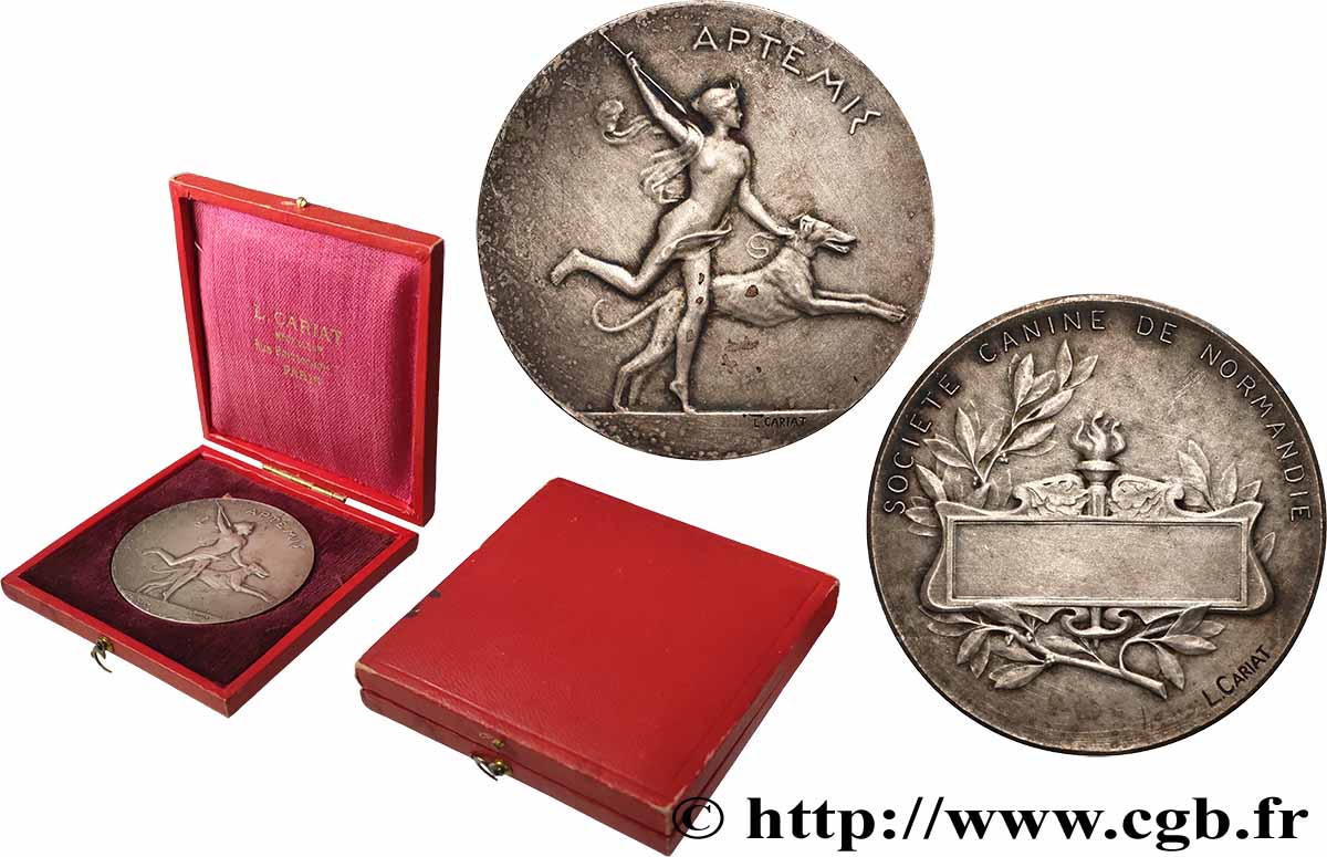 SOCIÉTÉ CANINE - CHIENS ET CONCOURS Médaille, Artémis, Société canine de Normandie AU