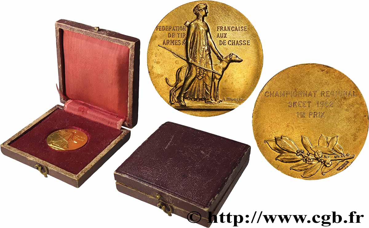 QUINTA REPUBBLICA FRANCESE Médaille de récompense, 1er prix, Championnat régional Skeet SPL
