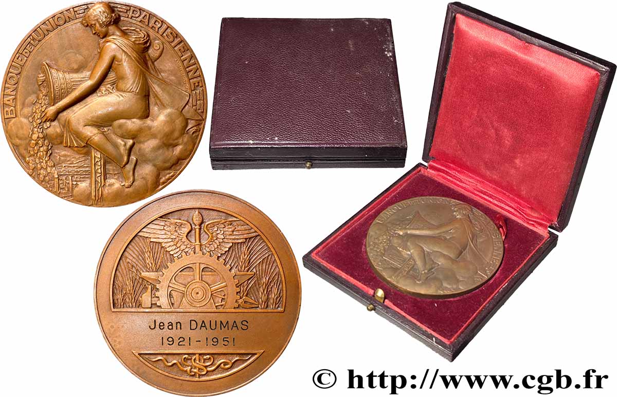 IV REPUBLIC Médaille, Banque de l’Union parisienne AU
