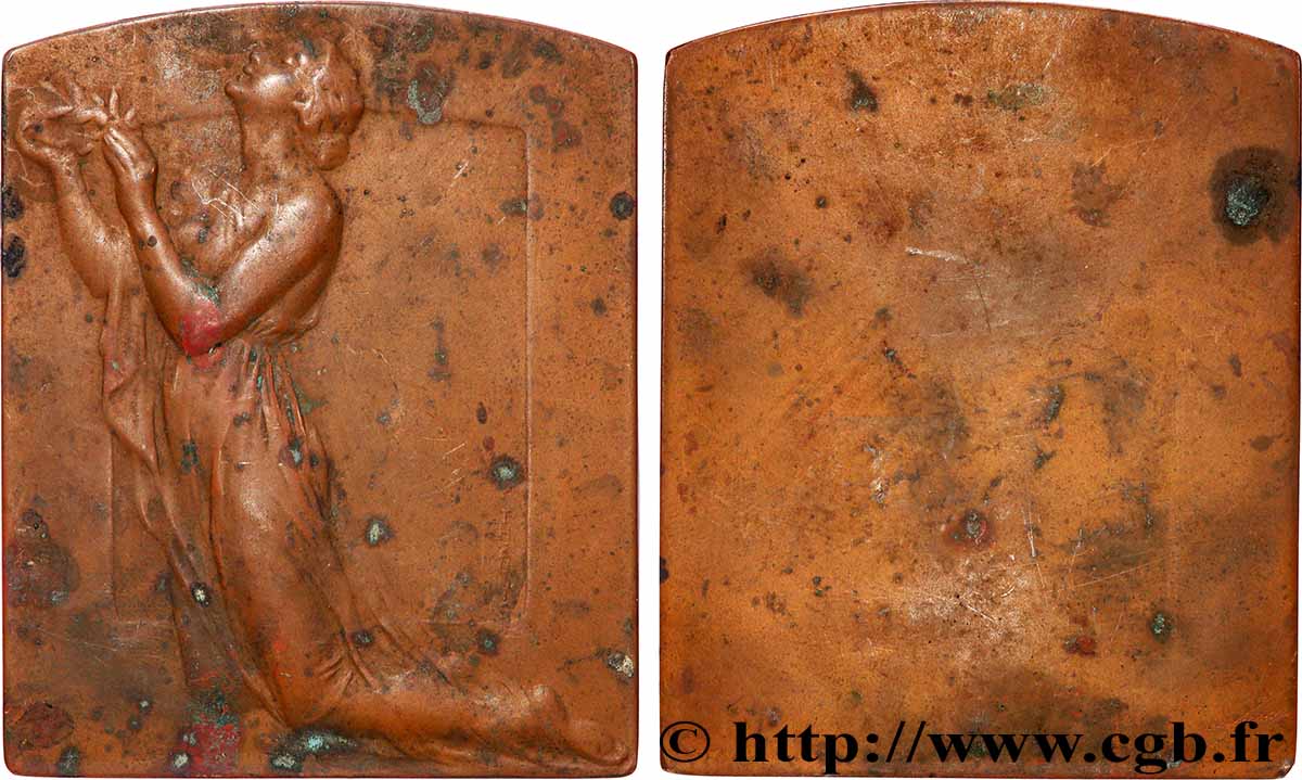BELGIQUE Plaquette, Figure féminine TTB+