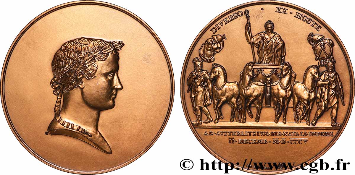 PREMIER EMPIRE Médaille, Commémoration de la Bastille d’Austerlitz TTB+