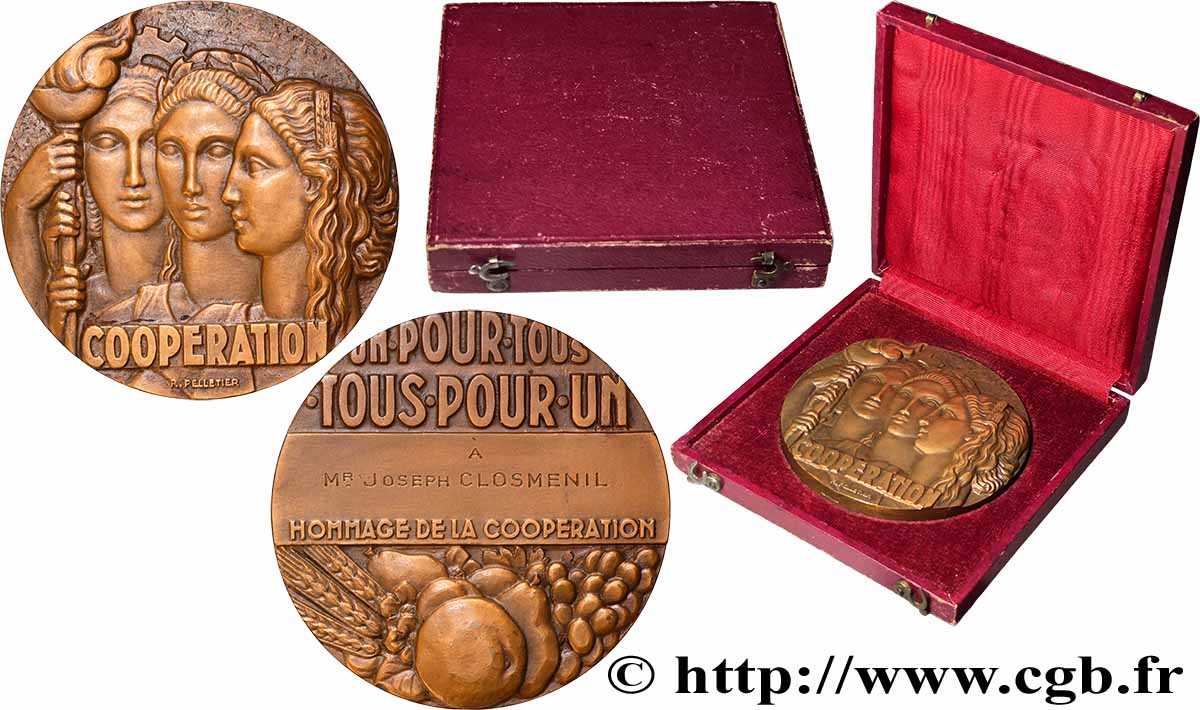COOPERATIVES Médaille, Hommage de la Coopération AU