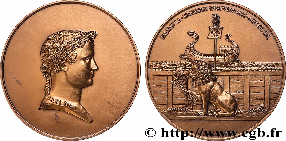 GESCHICHTE FRANKREICHS Médaille, Réunion de la Hollande à l’Empire VZ