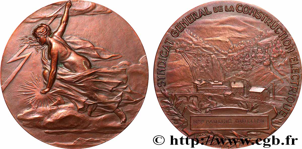PROFESIONAL ASSOCIATIONS - TRADE UNIONS Médaille, Syndicat général de la construction électrique AU