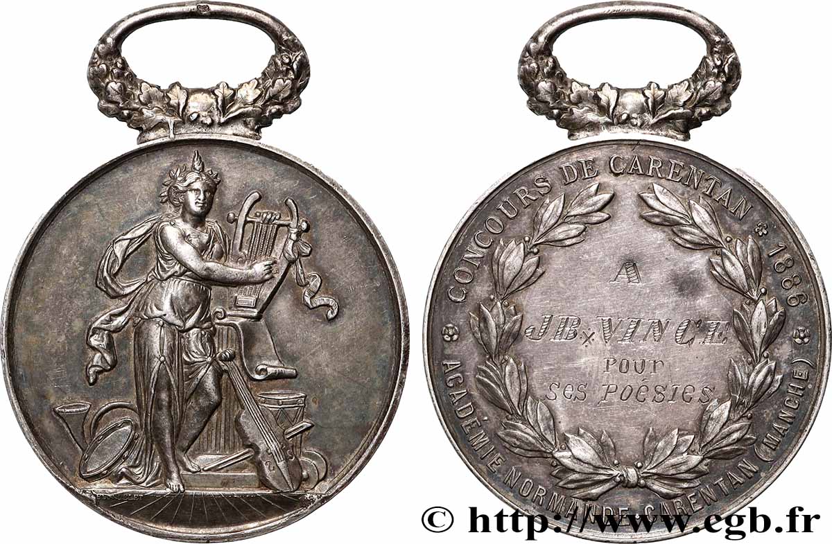 III REPUBLIC Médaille, Concours de Carentan AU