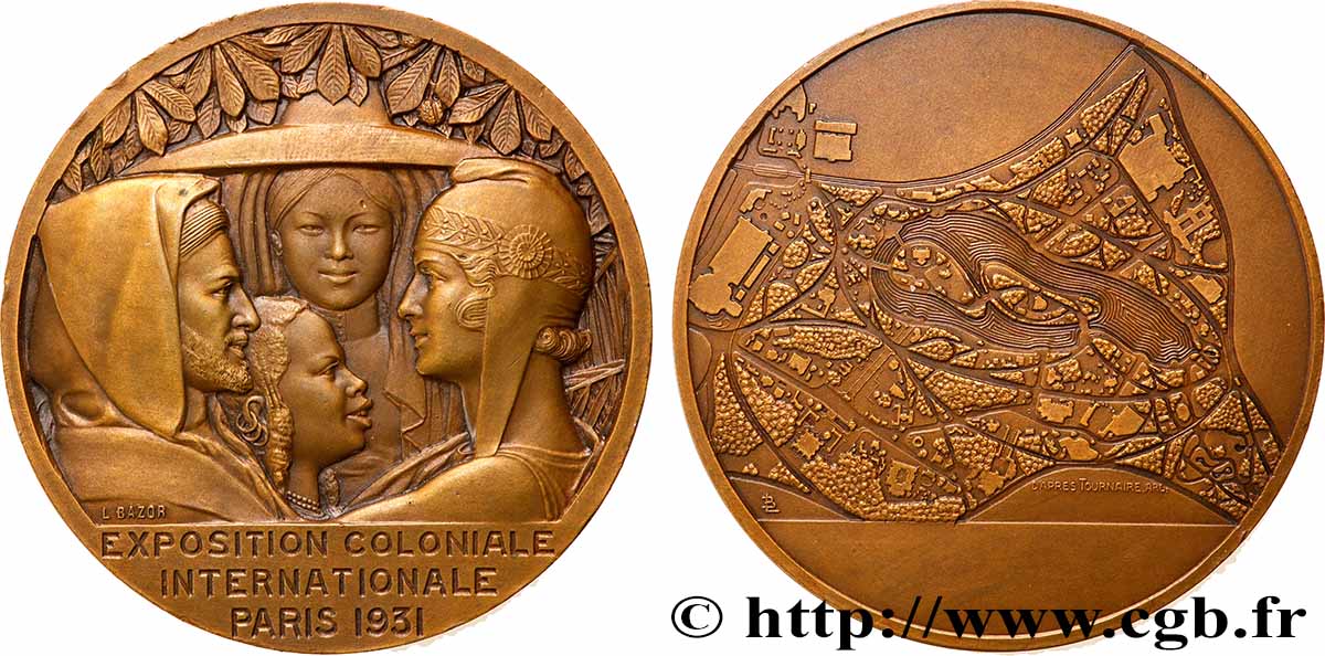 III REPUBLIC Médaille, Exposition coloniale internationale AU