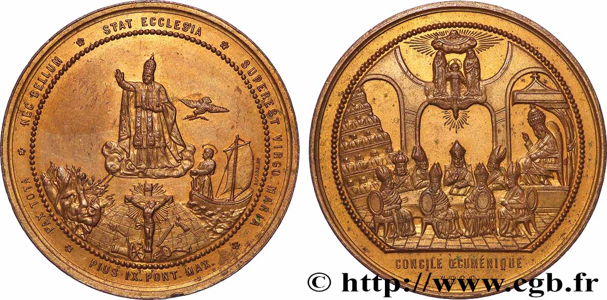 VATICAN - PIUS IX (Giovanni Maria Mastai Ferretti) Médaille, Concile oecuménique XF