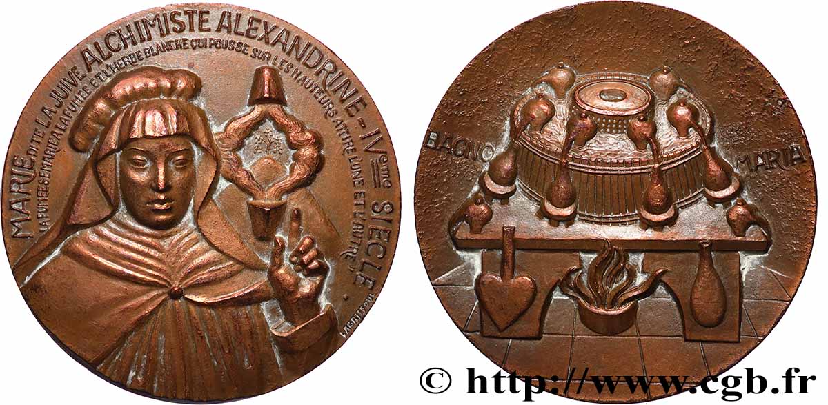 SCIENCES & SCIENTIFIQUES Médaille, Marie la Juive AU
