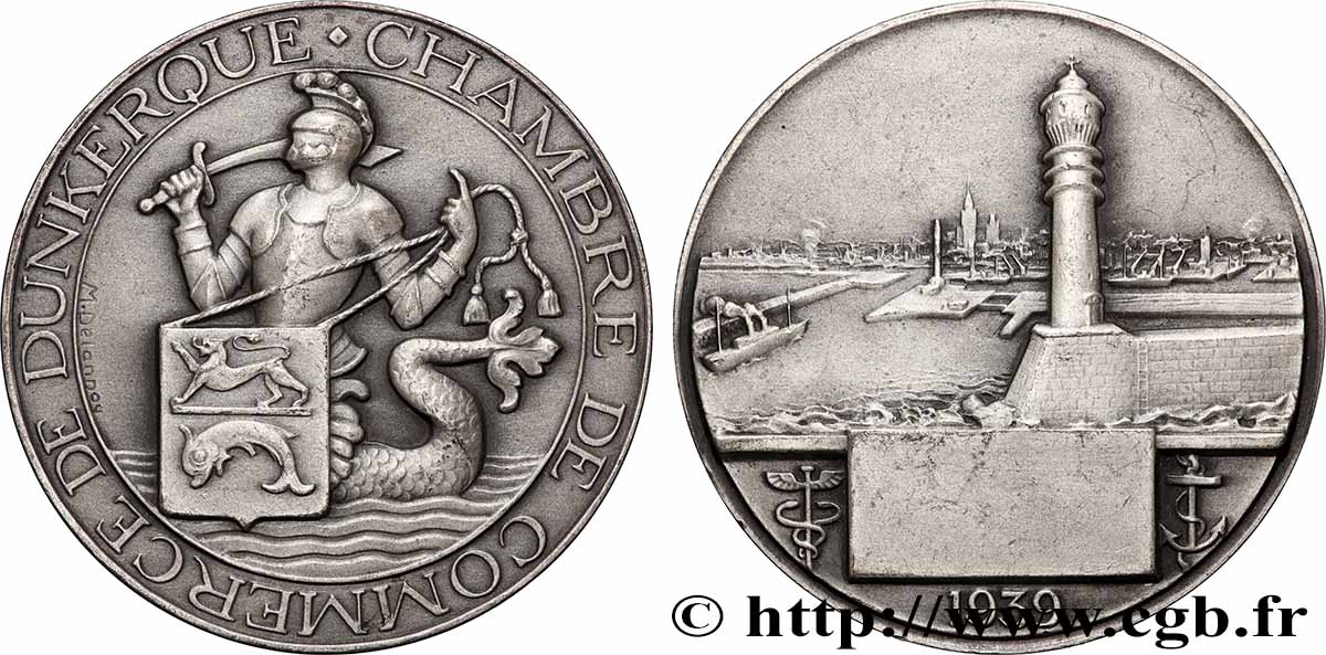 TROISIÈME RÉPUBLIQUE Médaille, Chambre de Commerce TTB+