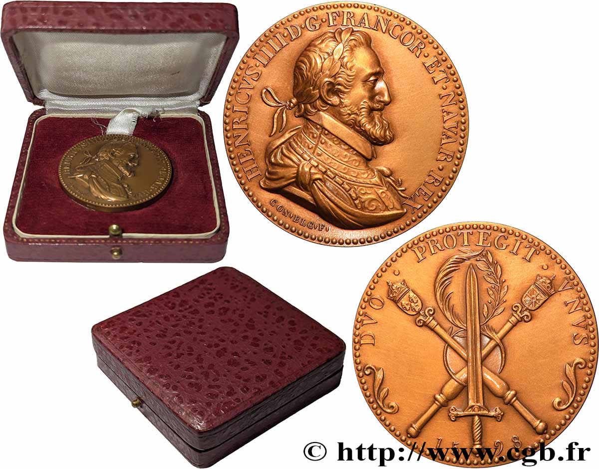 HENRY IV Médaille, Unification des deux royaumes, refrappe AU