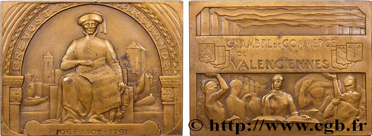 CHAMBERS OF COMMERCE / CHAMBRES DE COMMERCE Plaquette, Chambre de commerce de Valenciennes AU