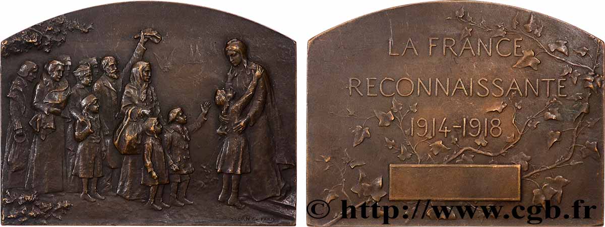 III REPUBLIC Plaquette, La France reconnaissante AU