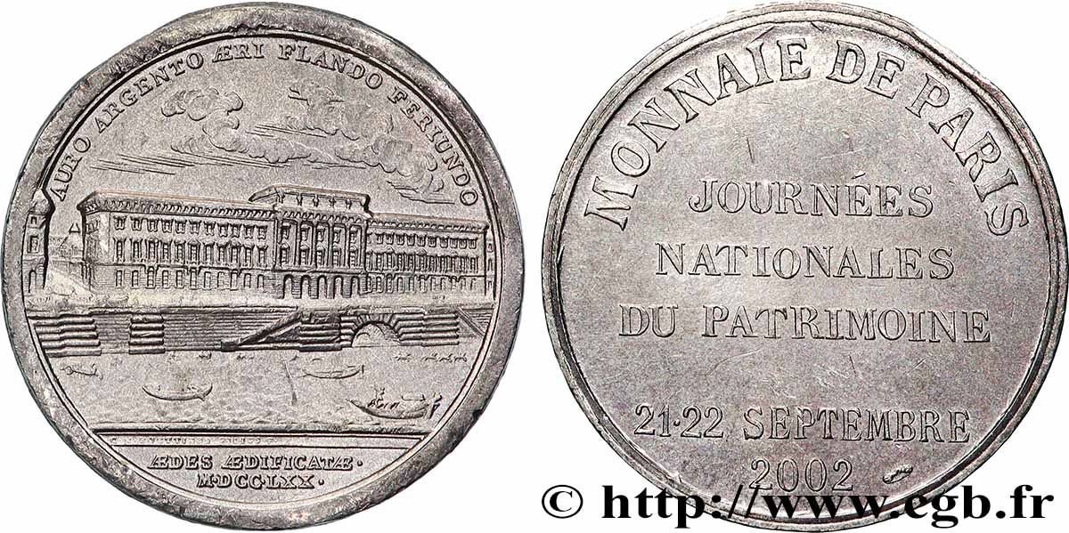 V REPUBLIC Médaille, Journées nationales du patrimoine XF
