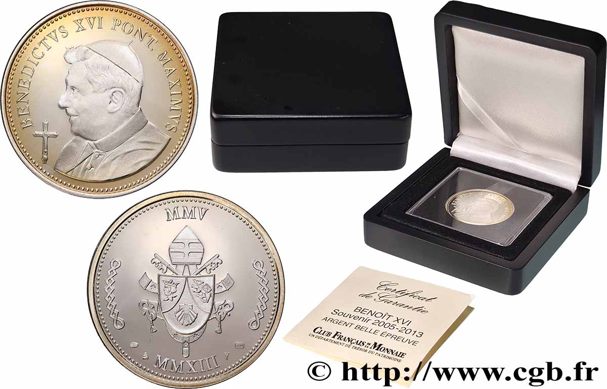 VATICAN AND PAPAL STATES Médaille, Benoît XVI MS