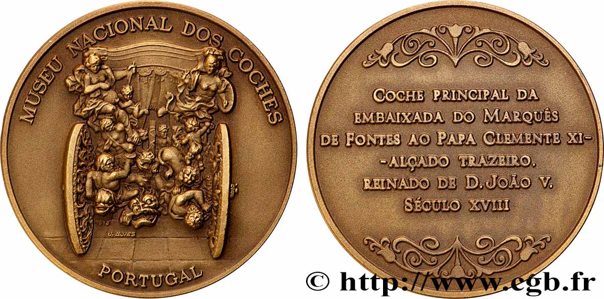 PORTUGAL Médaille, Museu Nacional dos coches AU
