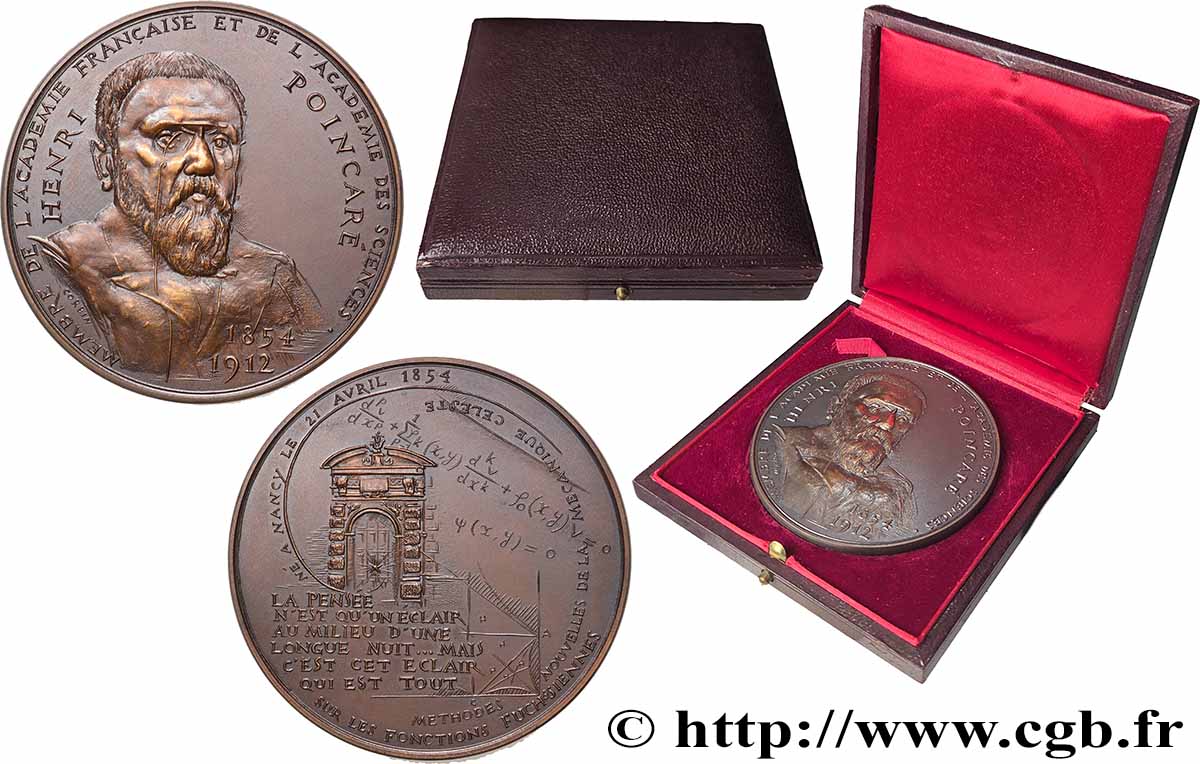 SCIENCE & SCIENTIFIC Médaille, Henri Poincaré, refrappe AU
