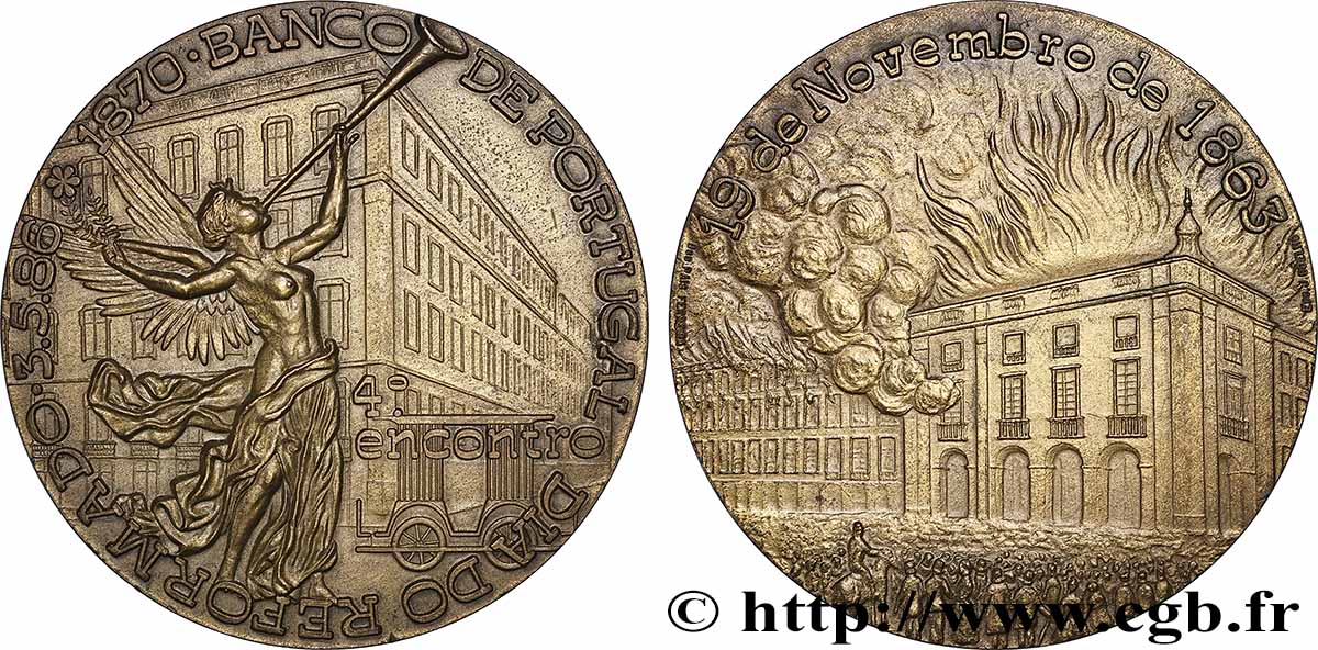 PORTOGALLO Médaille, 4e réunion de la journée des retraités de la Banco de Portugal SPL