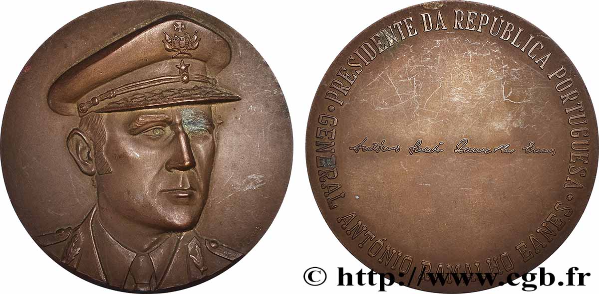 PORTUGAL Médaille, Général et président Antonio Ramalho Eanes, n°901 XF