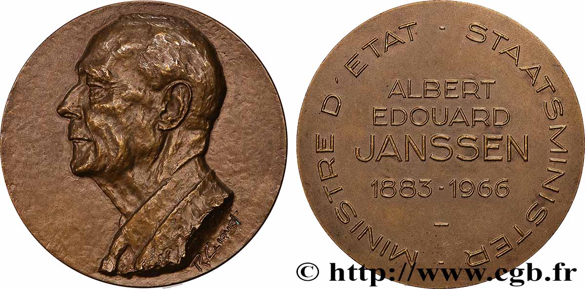 BELGIQUE - ROYAUME DE BELGIQUE - BAUDOUIN Ier Médaille, Albert-Edouard Janssen TTB+